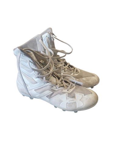 Used Under Armour Adult Fb Cleats White Senior 8 11850-s000019977