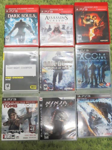 PS3 Play Station 3 Games * Choose 3 or 4 * Assassins Creed Resident Evil Ninja *