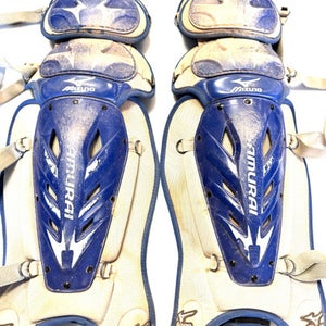 Used Mizuno Samurai Catchers Leg Guards Royal Blue Adult 11860-s000290731