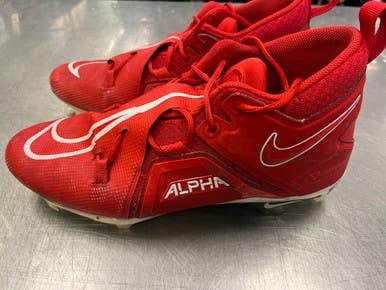 Used Nike Alpha Adult Fb Cleats Red Senior 13 11339-s000184013