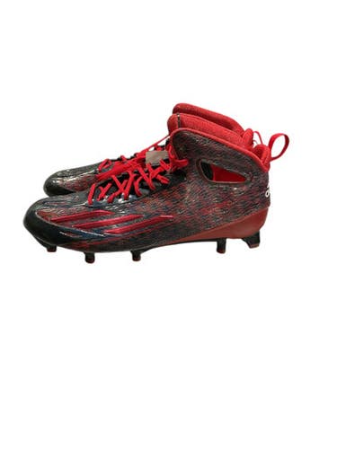 Used Adidas Adult Fb Cleats Black And Red Senior 10.5 11834-s000035597