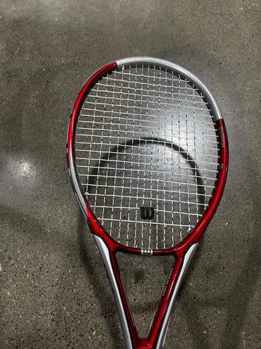 Used Wilson Triad 5 Adult Tennis Racquet Red 4 5 8" 11605-s000200285