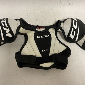 Used Ccm Ltp Youth Shoulder Pads White And Black Md 11855-s000186283