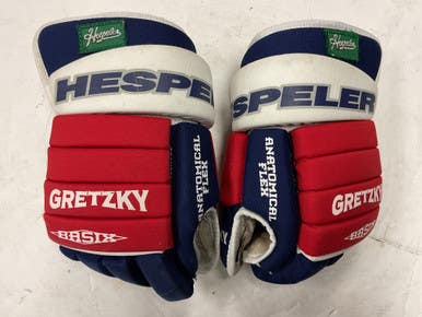 Used Hespeler Gretzky Basix Junior Gloves White Red Navy 12" 11855-s000185201
