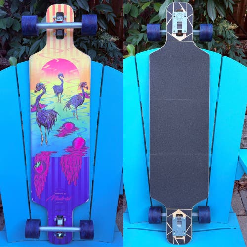 Madrid Skateboards - “Flamingos” Drop-through Complete Longboard Skateboard 39”