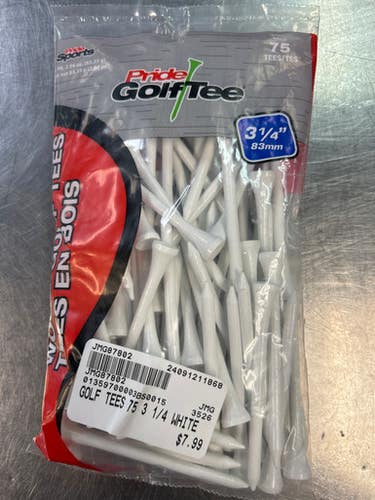 New 75 Count 3 1 4" Tees White 11868-jmg87802