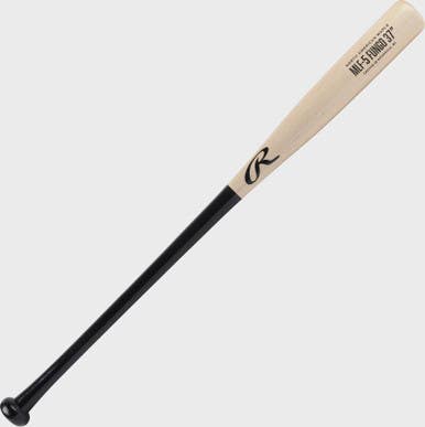 New Rawlings Mlf5 Black Natural 37" Maple Fungo Bat 11692-rawmlf5bnat37