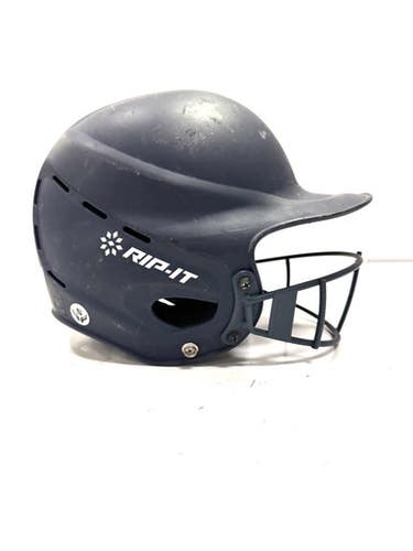 Used Rip-it 6 1 2 - 7 3 8 Batting Helmet W Mask Navy Blue One Size 11860-s000293583