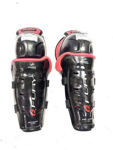 Used Fury Croslite Junior Shin Guards Black 11" 11860-s000293864