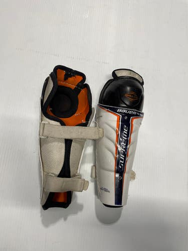 Used Bauer Supreme Youth Shin Guards White 9" 11769-s000028500