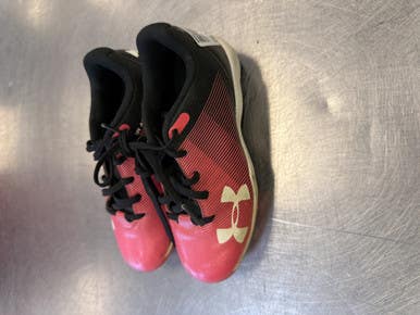 Used Under Armour Bb Sb Cleats Pink Youth 12.0 11339-s000192248