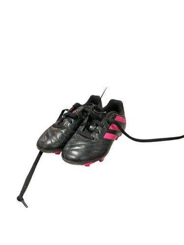 Used Adidas Soccer Cleats Black And Pink Youth 10.0 11834-s000037884