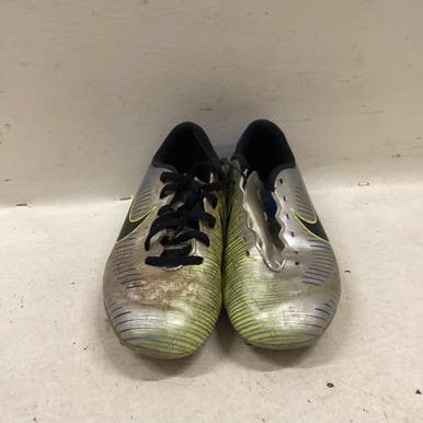 Used Nike Soccer Cleats Royal Blue And Lime Green Junior 03.5 11725-s000490157