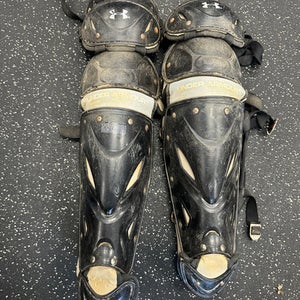Used Under Armour Shin Guards Catchers Leg Guards Black Adult 11849-s000030559