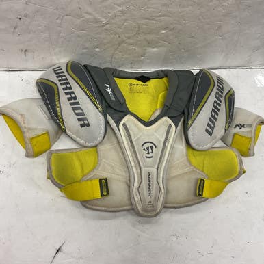 Used Warrior Dynasty Junior Shoulder Pads Yellow And Grey Lg 11855-s000189885