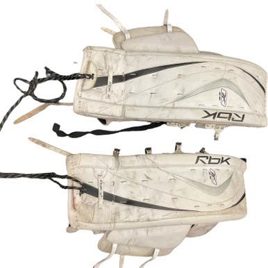 Used Reebok Sr 8k Goalie Leg Pads Senior White 35" 11859-s000025055
