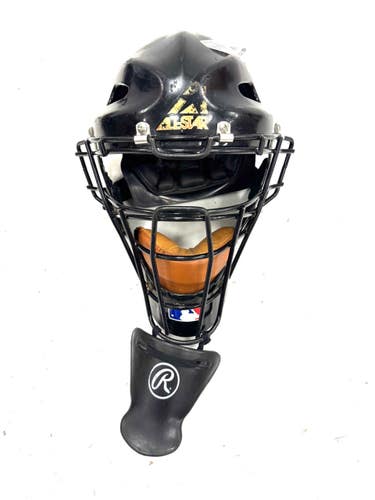 Used All-Star MVP2200 NO SIZING MARKED Catchers Helmet w/Mask Black M/L 11860-C000311313