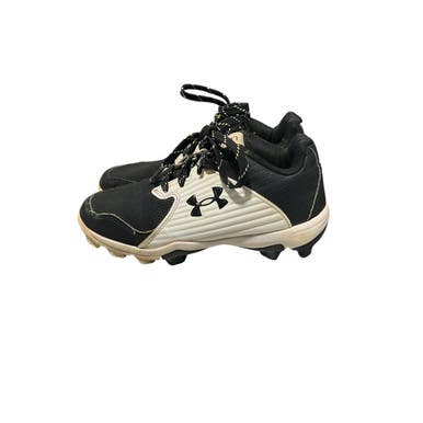 Used Under Armour Blk Wht Bb Sb Cleats Black Youth 13.0 11834-s000040682