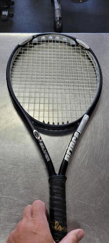 Used Prince O3 Silver 118 Adult Tennis Racquet Black 4 3 8" 11497-s000152298