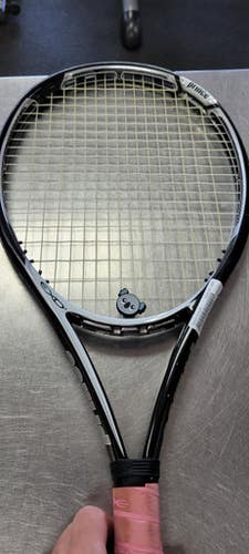 Used Prince Exo3 Silver 115 Adult Tennis Racquet Black 4 3 8" 11497-s000152299