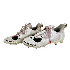 Used Adidas Adizero Jack Skellington Football Cleats White Men's 6.5 11506-s000290247
