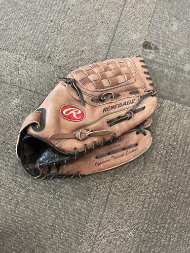 Used Rawlings RENEGADE SERIES BB/SB Glove RH Throw Brown 12" 11614-S000239330