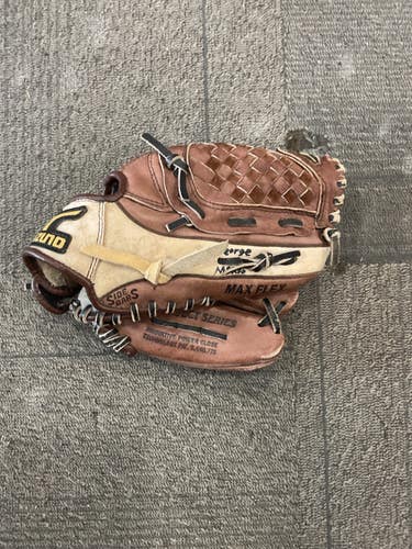 Used Mizuno POWER CLOSE BB/SB Glove RH Throw Brown 10" 11614-S000239319