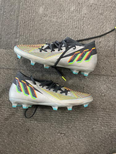 Used Adidas PREDATOR Soccer Cleats Grey Senior 8.5 11614-S000239269