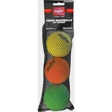 New Rawlings Hit Training Foam Balls 3pck 11835-tnrhittrain