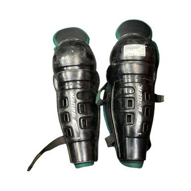 Used Bauer Sg300j Junior Shin Guards Black 11 1 2" 11859-s000026452