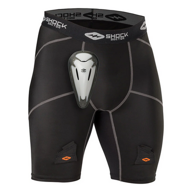New Shock Dr Core Comp Short Hockey Jock Black Youth Small