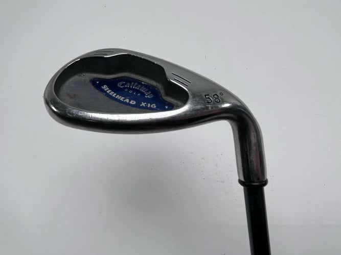 Callaway X-16 Lob Wedge LW 58* System CW75 Regular Graphite Mens RH Midsize Grip