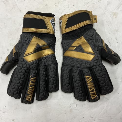 Used AVIATA SPORTS Soccer Goalie Gloves Black And Gold 8 11855-S000206337
