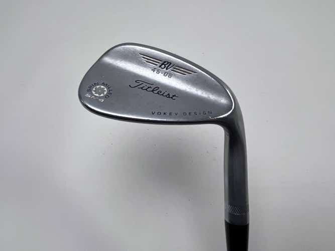 Titleist Vokey Spin Milled SM4 Chrome Wedge 46* 8 Bounce Wedge Steel Mens RH