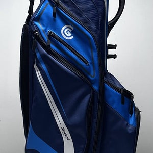 Cleveland Lightweight Cart Bag Blue 14-Way Divide Single Strap Golf Bag