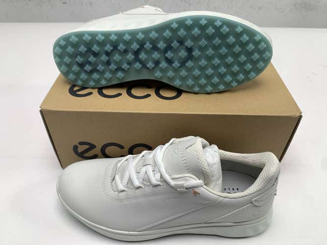 ECCO W S-Casual Hybrid Waterproof Golf Shoes White Women's SZ 7-7.5 (EU 38) NIB