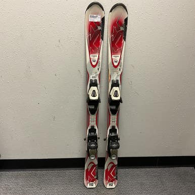 Used K2 Amp Strike Jr Boys Dh Ski Binding White And Red 112 Cm 11855-s000193446