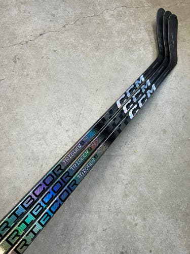 3 PACK 80 Flex P28M Senior CCM RibCor Trigger 8 Pro Left Hand Hockey Stick Pro Stock NHL (New)