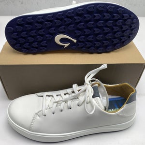OluKai Wai'Alae Golf Shoes White Men's SZ 9.5 (10507) NIB