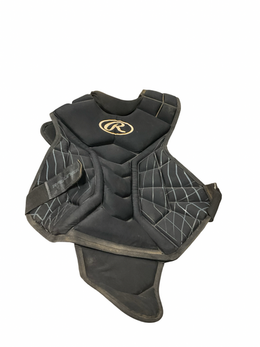Used Rawlings BLACK CHEST PROTECTOR Catchers Chest Protector Black Youth 11834-S000053352