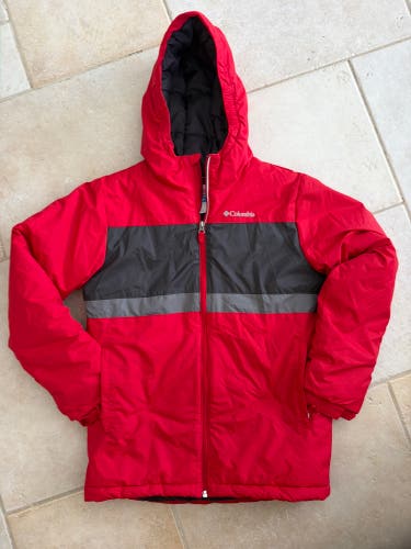 Columbia Youth Red Hooded Insulated Winter Jacket Coat Size Large (14/16) - Like New