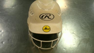 Used Rawlings Helmet Batting Helmet W Mask White Sm 11868-s000066373