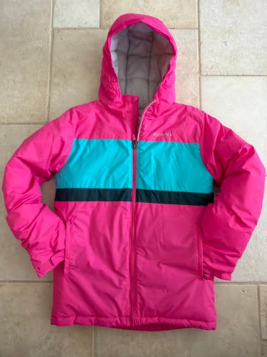 Columbia Youth Girls Pink Insulated Hooded Winter Jacket Size Large (14/16) Outgrown - New