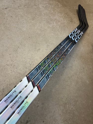 3 PACK 80 Flex P28M Senior CCM JetSpeed FT6 Pro Left Hand Hockey Stick Pro Stock (New)