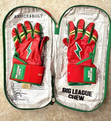 BRUCE BOLT Youth Big League Chew Long Cuff Batting Gloves