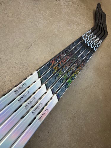 5 PACK 80 Flex P28M Senior CCM JetSpeed FT6 Pro Left Hand Hockey Stick Pro Stock (New)