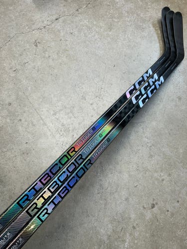 3 PACK 85 Flex P90TM Senior CCM RibCor Trigger 8 Pro Left Hand Hockey Stick Pro Stock NHL (New)