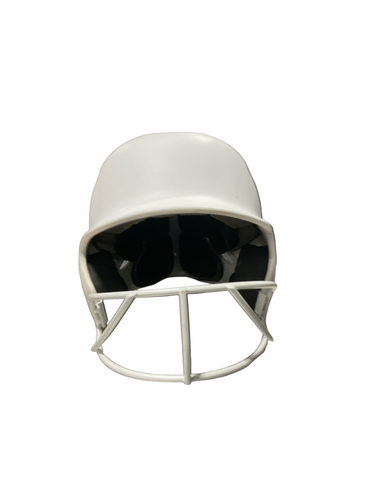 Used Easton WHITE HELMET Batting Helmet w/Mask White SM 11834-S000053113