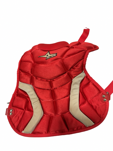 Used All Star ALL STAR CATCHER CHEST GUARD RED Catchers Chest Protector Red Youth 11834-S000052835