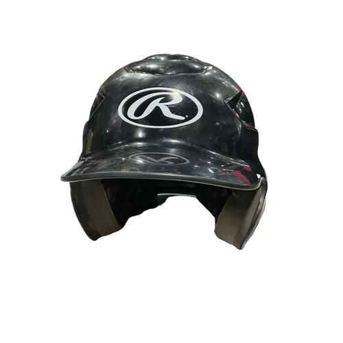 Used Rawlings BASEBALL HELMET 6 1/4-6 7/8 Batting Helmet No Mask Black One Size 11834-S000052872